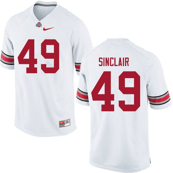 Ohio State Buckeyes #49 Darryl Sinclair Men Football Jersey White